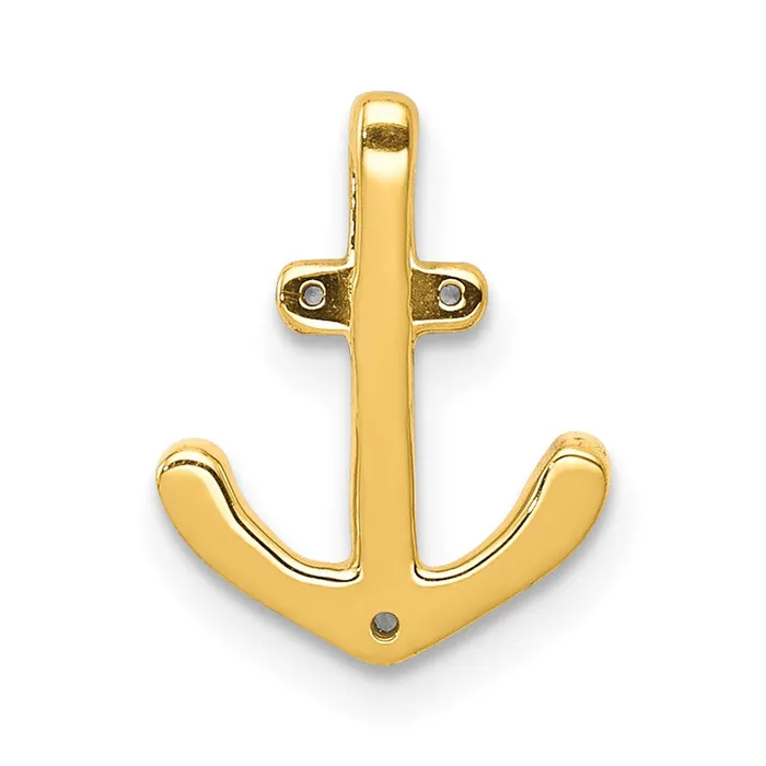 Goldia 14k White Gold 110ct Real Diamond Anchor Chain Slide Necklaces
