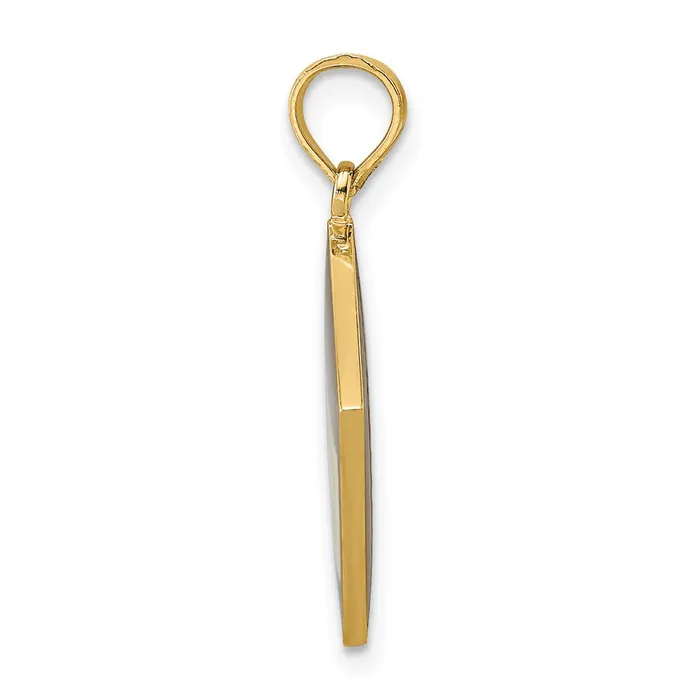 Goldia Charm Necklaces 14k Yellow Gold W Black Enamel 3D Cook Book Charm