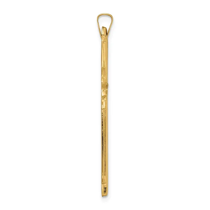 Goldia Necklaces 14k Yellow Gold Polished Solid Fancy Cross Pendant
