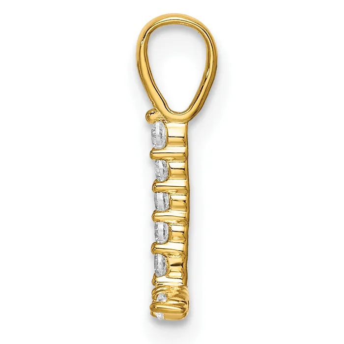 Necklaces Goldia 14k Yellow Gold 110 Ct Lab Grown Diamond VSSI G Letter L Initial Pendant