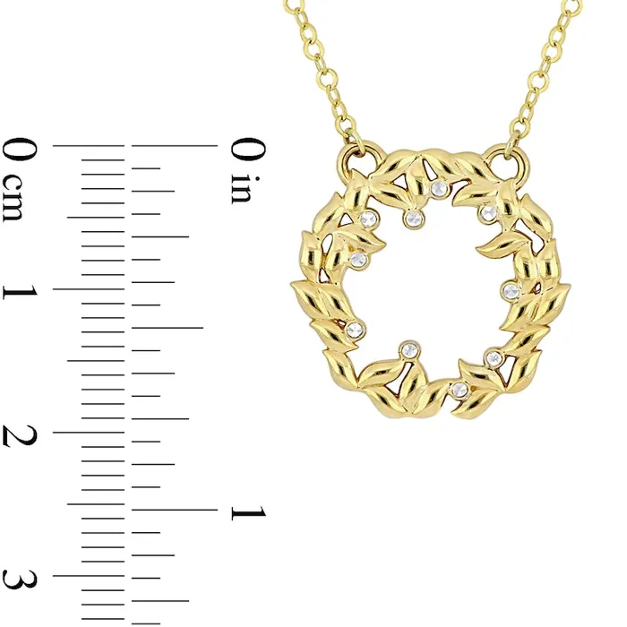 Open Wreath Necklace in 10K TwoTone Gold 17 Goldia Necklaces Open Wreath Necklace in 10K TwoTone Gold 17 Goldia Necklaces