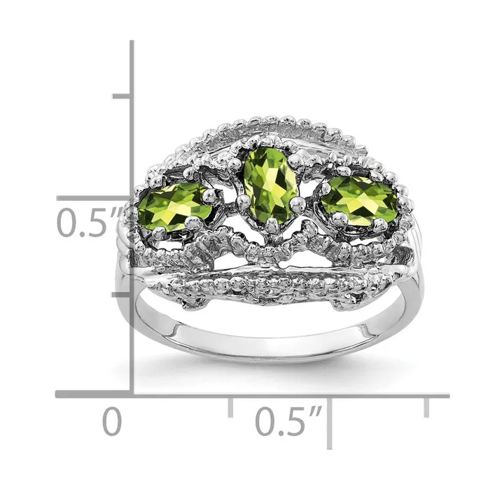 Rings Goldia 14k White Gold 5x3mm Oval Peridot ring