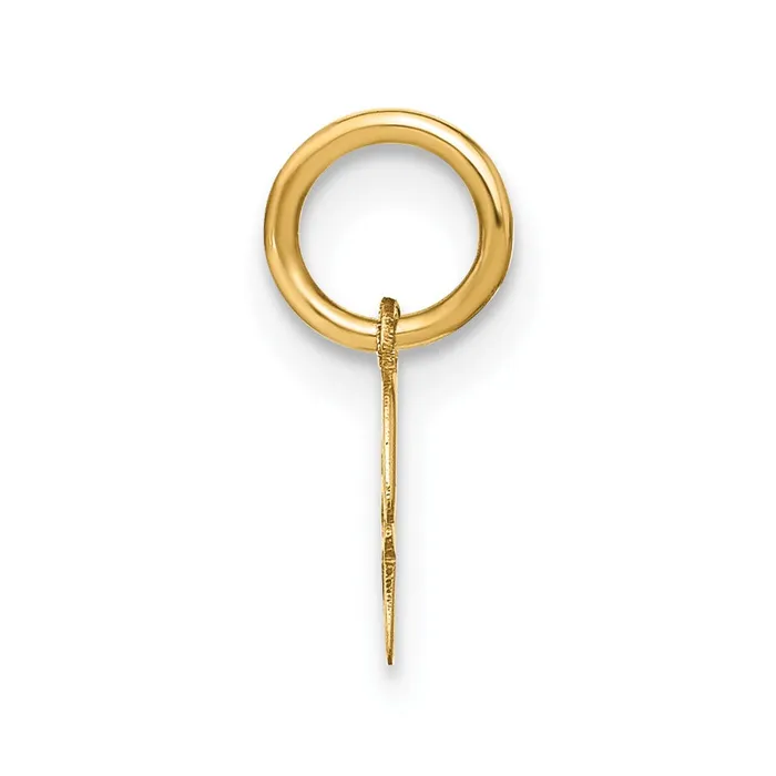 10k Yellow Gold Upper case Letter H Initial Charm TreasureFineJewelers Charm Necklaces