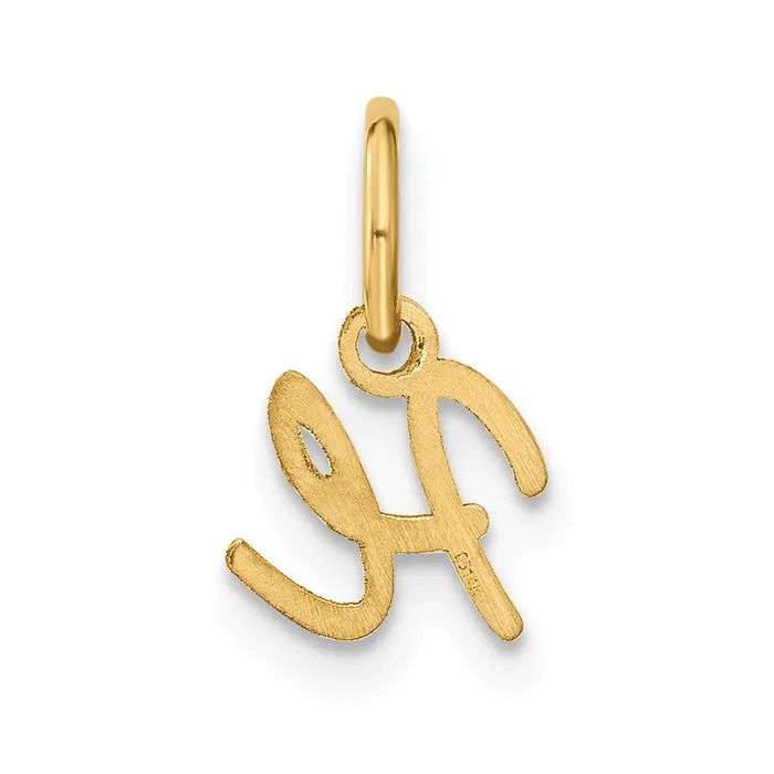 10k Yellow Gold Upper case Letter H Initial Charm TreasureFineJewelers Charm Necklaces