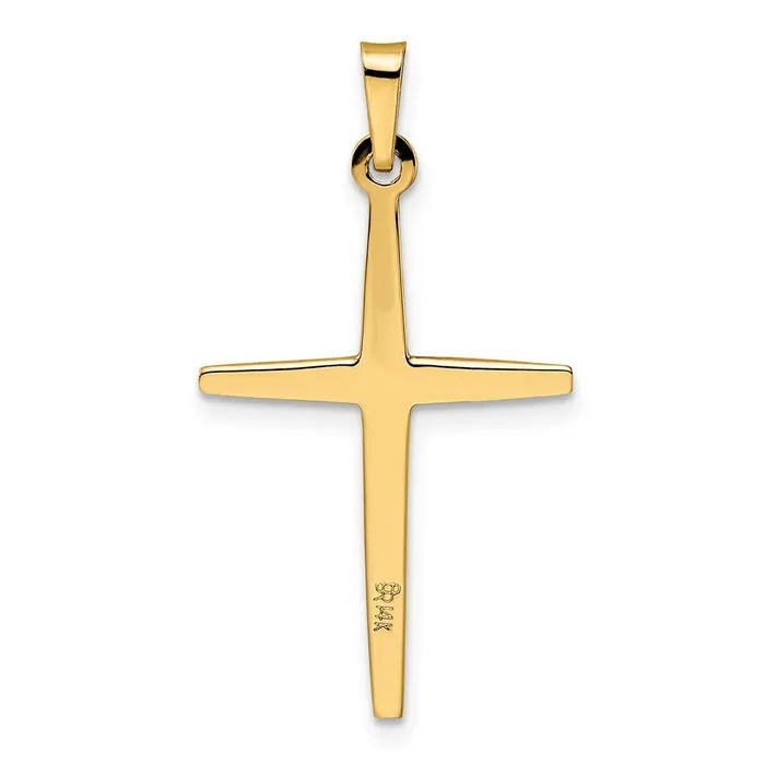 14k Twotone Polished Solid Diamond Shape Center Cross Pendant TreasureFineJewelers Rings