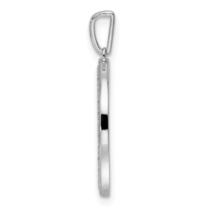 14K White Gold Gatsby Diamond Initial T Charm TreasureFineJewelers Charm Necklaces