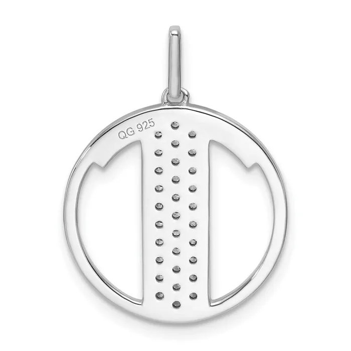 14K White Gold Gatsby Diamond Initial T Charm TreasureFineJewelers Charm Necklaces