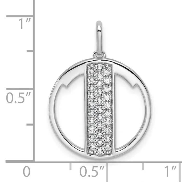 14K White Gold Gatsby Diamond Initial T Charm TreasureFineJewelers Charm Necklaces