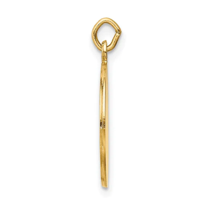 14k Yellow Gold Saint Roch Medal Charm TreasureFineJewelers Charm Necklaces