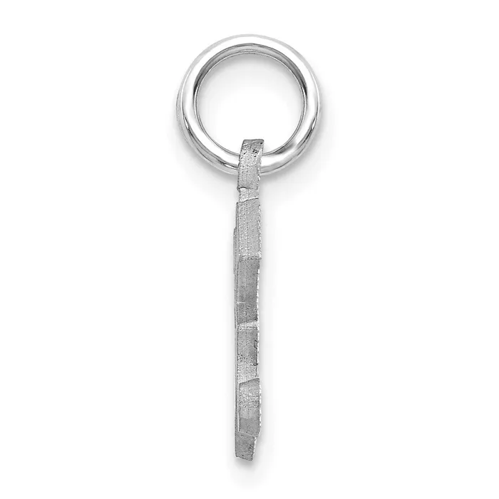 Charm Necklaces 14k White Gold Diamondcut Letter K Initial Charm TreasureFineJewelers