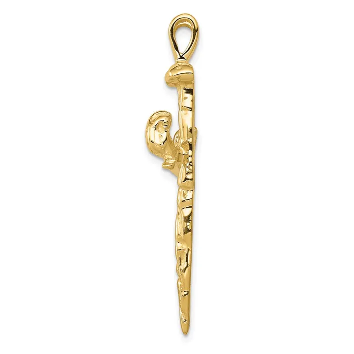 Charm Necklaces TreasureFineJewelers 14K Polished Nail Cross Charm
