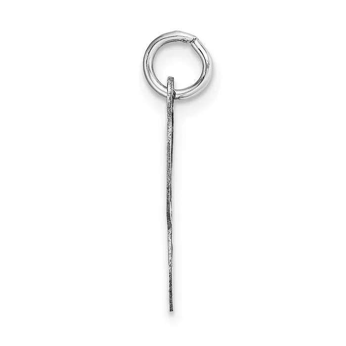 Charm Necklaces TreasureFineJewelers 14k White Gold Large Script Letter K Initial Charm