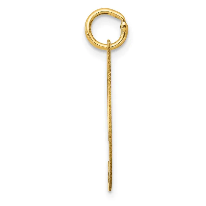 Charm Necklaces TreasureFineJewelers 14k Yellow Gold Medium Fancy Script Letter I Initial Charm
