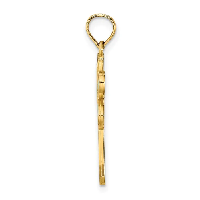 Charm Necklaces TreasureFineJewelers 14k Yellow Gold Multi Color Enamel Dragonfly Charm