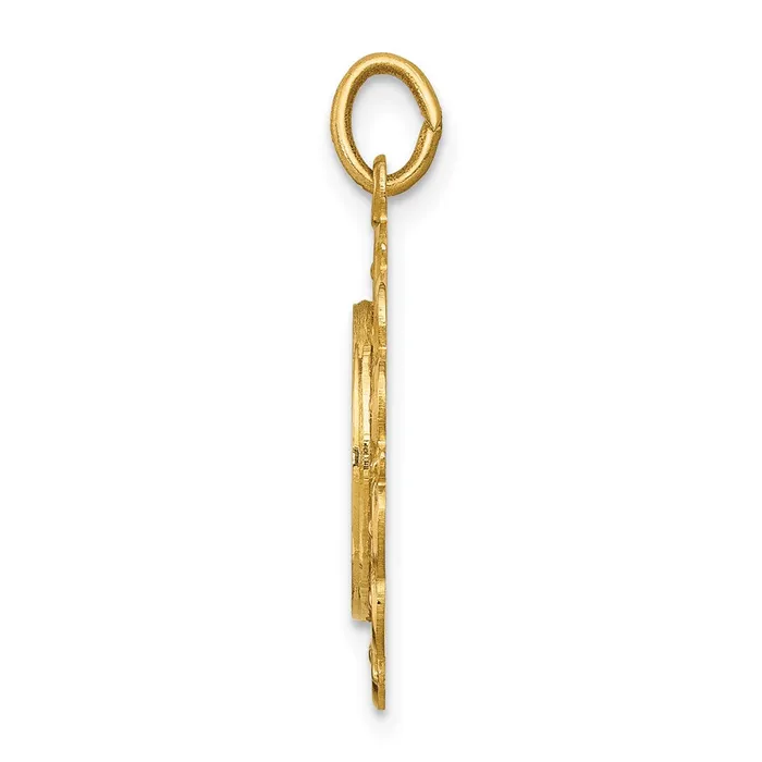 Charm Necklaces TreasureFineJewelers 14k Yellow Gold Saint Anthony Medal Charm
