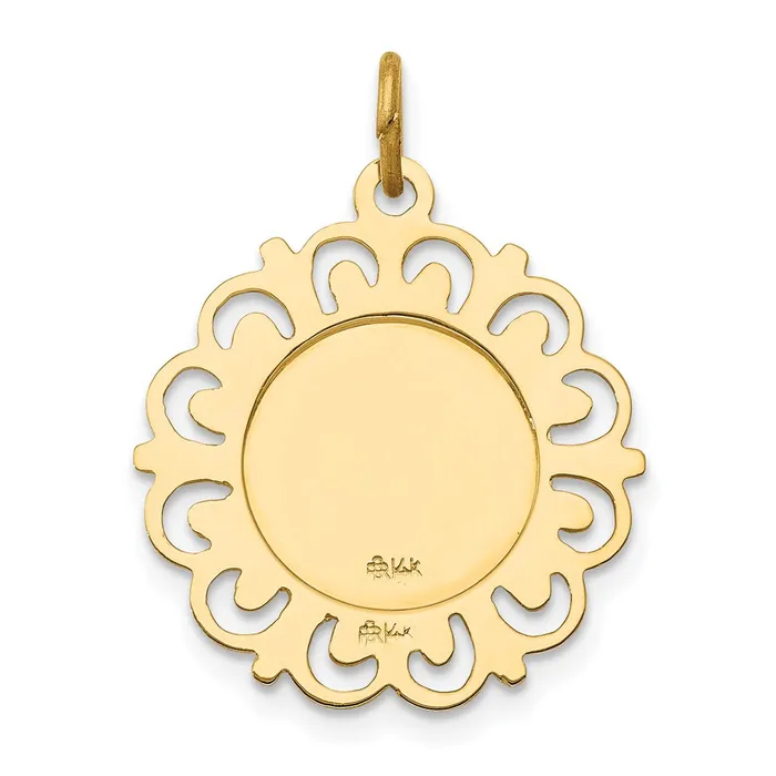 Charm Necklaces TreasureFineJewelers 14k Yellow Gold Saint Anthony Medal Charm