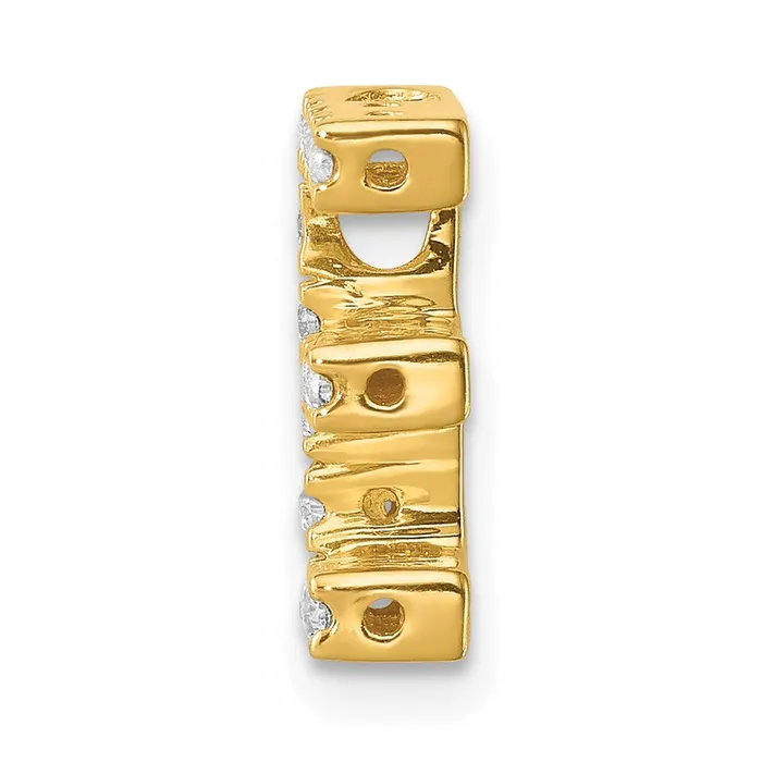 TreasureFineJewelers Charm Necklaces 10k Yellow Gold Diamond Letter E Initial Charm