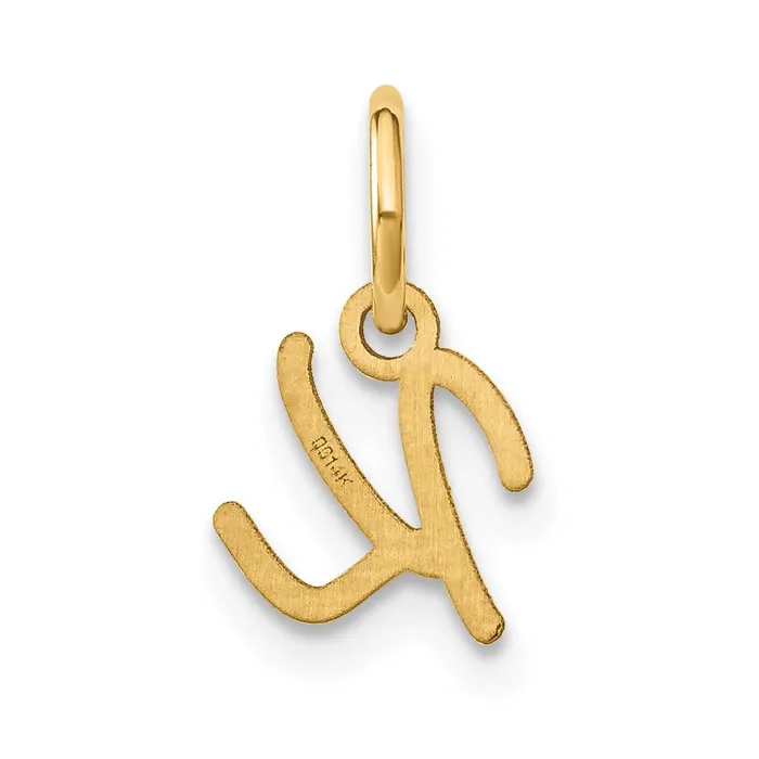 TreasureFineJewelers Charm Necklaces 14k Yellow Gold Upper case Letter K Initial Charm