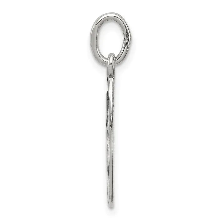 TreasureFineJewelers Rings Sterling Silver Antiqued Crane in Oval Frame Charm