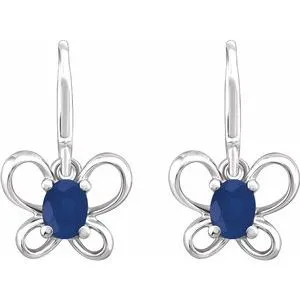 Earrings 14K White 4x3 mm Oval September Youth Butterfly Birthstone Earrings 653417623PSTWBC WB Choice Jewelry Earrings 14K White 4x3 mm Oval September Youth Butterfly Birthstone Earrings 653417623PSTWBC WB Choice Jewelry