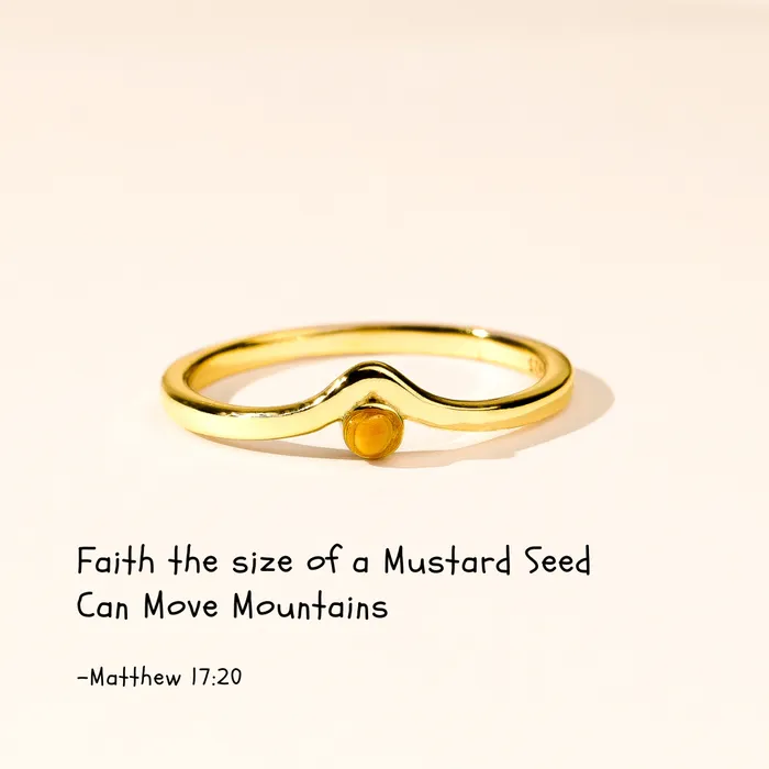 Rings faithbraceletco Dainty Move Mountains Sterling Silver Ring