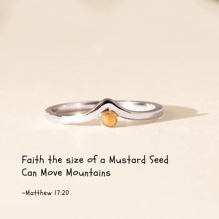 Rings faithbraceletco Dainty Move Mountains Sterling Silver Ring