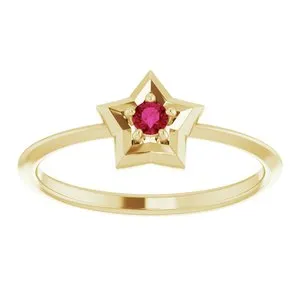 Rings WB Choice Jewelry 14K Yellow 3 mm Round January Youth Star Birthstone Ring653419601PSTWBC Rings WB Choice Jewelry 14K Yellow 3 mm Round January Youth Star Birthstone Ring653419601PSTWBC
