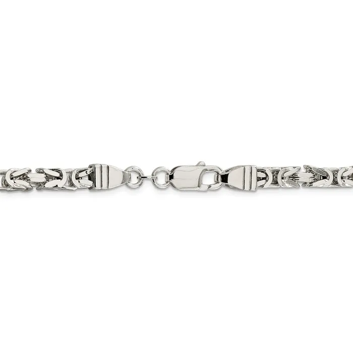 Sterling Silver 5mm Byzantine ChainWBCQBZ12028 WB Choice Jewelry Rings Sterling Silver 5mm Byzantine ChainWBCQBZ12028 WB Choice Jewelry Rings