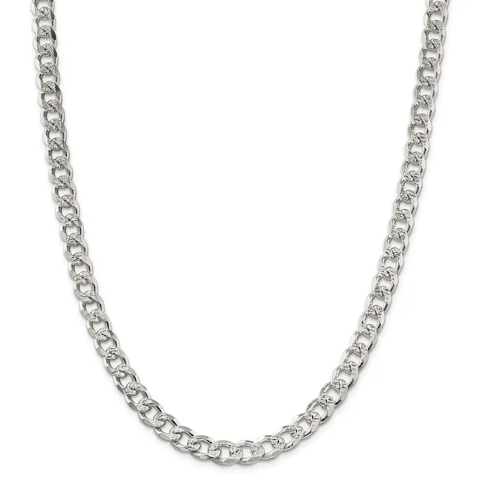 Sterling Silver 8mm Pave Curb ChainWBCQCF22022 WB Choice Jewelry Rings