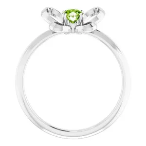 WB Choice Jewelry 14K White 4x3 mm Oval August Youth Butterfly Birthstone Ring 653415620PSTWBC Rings