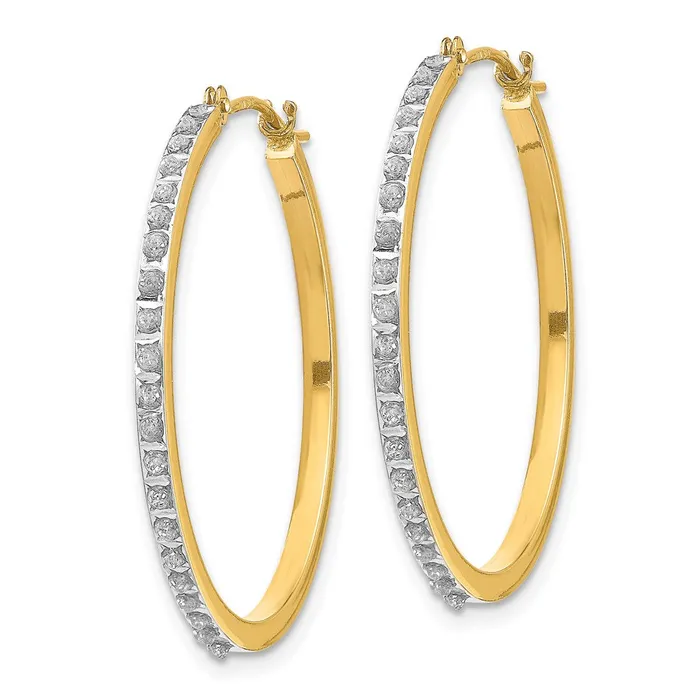 WB Choice Jewelry Earrings 14k Diamond Fascination Round Hinged Hoop EarringsWBCDF125 WB Choice Jewelry Earrings 14k Diamond Fascination Round Hinged Hoop EarringsWBCDF125