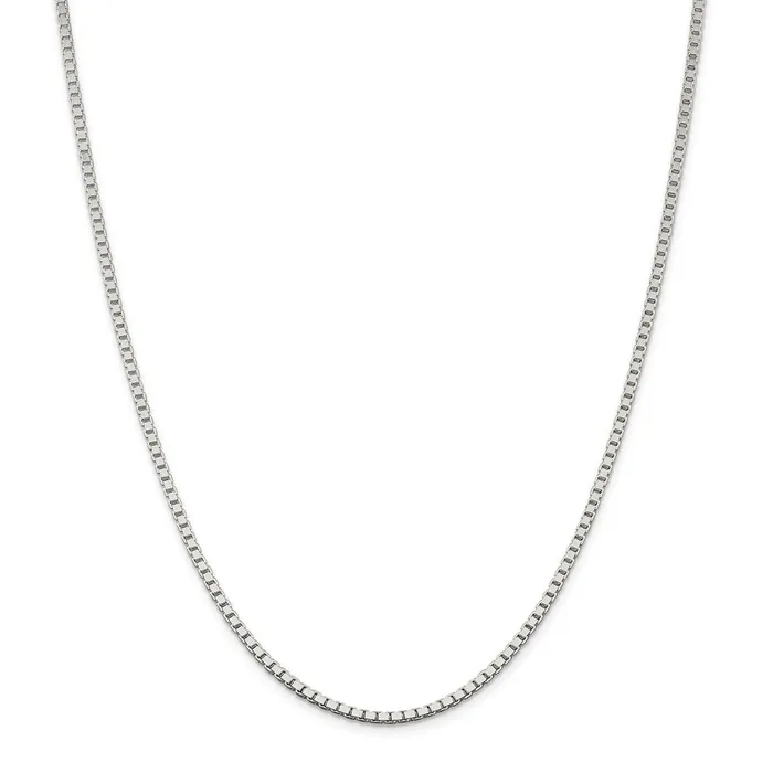 WB Choice Jewelry Rings Sterling Silver 25mm Box ChainWBCQBX05030