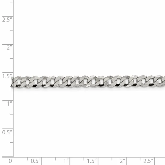 WB Choice Jewelry Rings Sterling Silver 45mm Beveled Curb ChainWBCQFB12018 WB Choice Jewelry Rings Sterling Silver 45mm Beveled Curb ChainWBCQFB12018