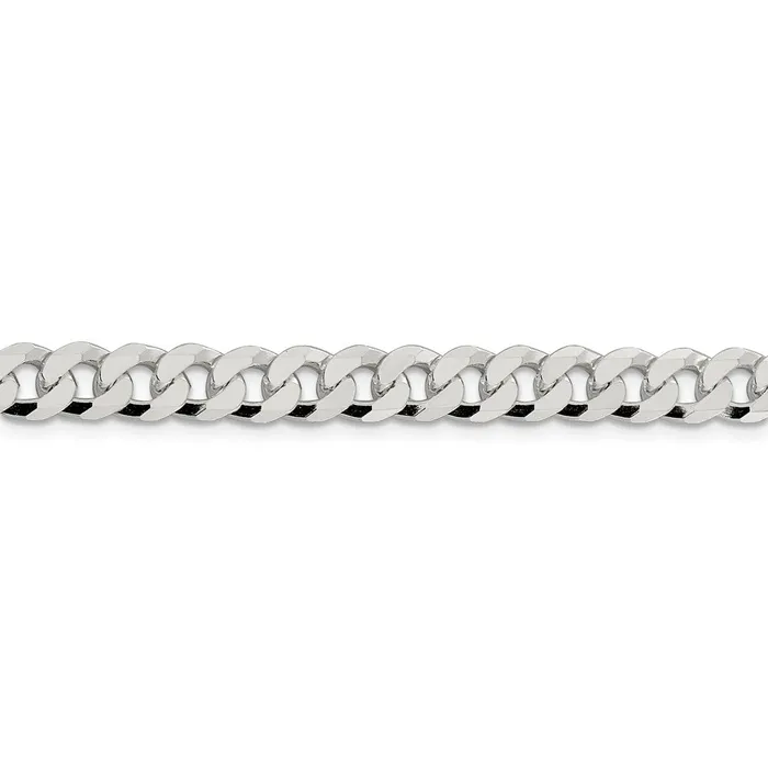 WB Choice Jewelry Rings Sterling Silver 7mm Beveled Curb ChainWBCQFB18018 WB Choice Jewelry Rings Sterling Silver 7mm Beveled Curb ChainWBCQFB18018