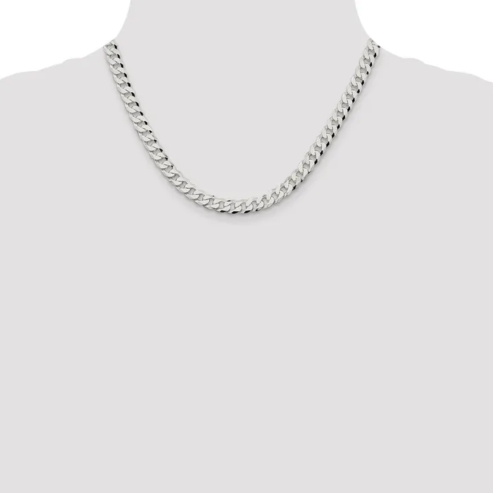 WB Choice Jewelry Rings Sterling Silver 7mm Beveled Curb ChainWBCQFB18018 WB Choice Jewelry Rings Sterling Silver 7mm Beveled Curb ChainWBCQFB18018