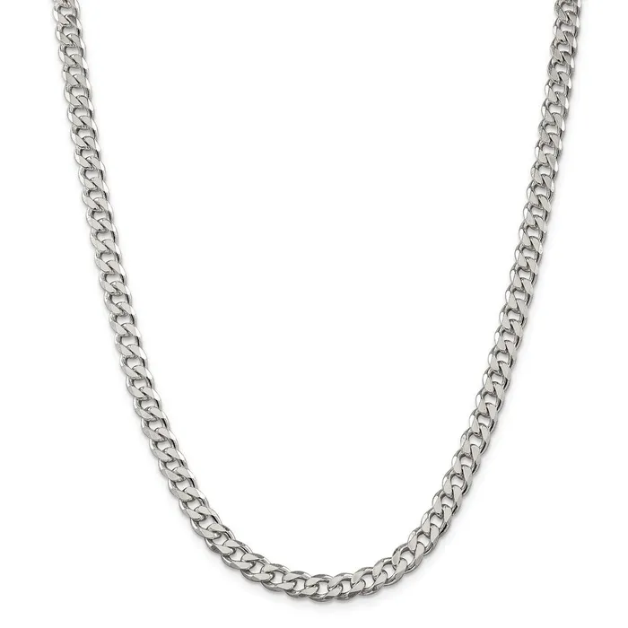WB Choice Jewelry Rings Sterling Silver 7mm Curb ChainWBCQCB18020