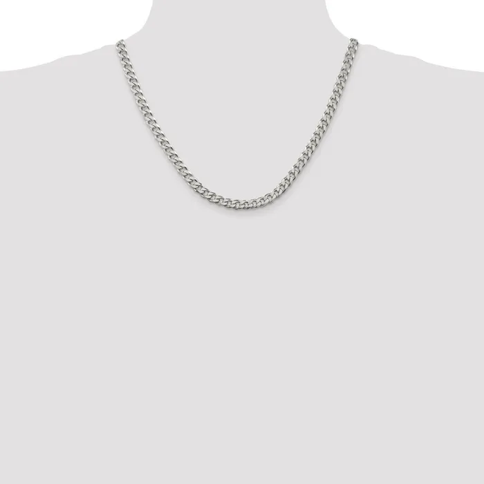 WB Choice Jewelry Rings Sterling Silver 7mm Curb ChainWBCQCB18020 WB Choice Jewelry Rings Sterling Silver 7mm Curb ChainWBCQCB18020
