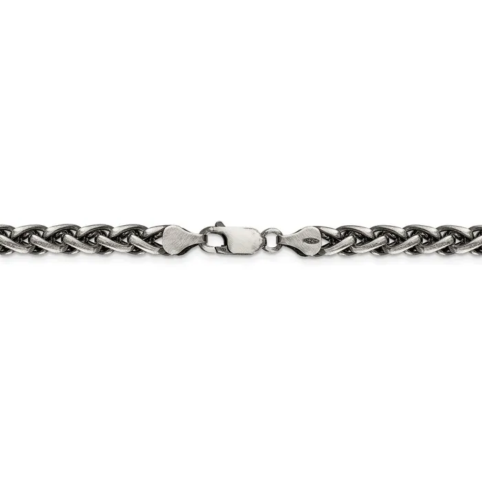 WB Choice Jewelry Rings Sterling Silver Antiqued 6mm Round Spiga ChainWBCQFC14322 WB Choice Jewelry Rings Sterling Silver Antiqued 6mm Round Spiga ChainWBCQFC14322