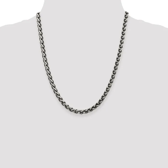 WB Choice Jewelry Rings Sterling Silver Antiqued 6mm Round Spiga ChainWBCQFC14322 WB Choice Jewelry Rings Sterling Silver Antiqued 6mm Round Spiga ChainWBCQFC14322